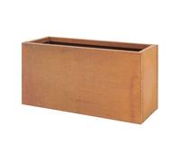 Jardinera vaargel 40x80x30 cm acero - marrón óxido [casa.pro]