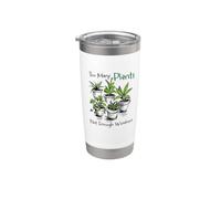 Jardinería divertida Demasiadas plantas no hay suficientes ventanas Vaso térmico de acero inoxidable de doble pared