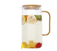 Jarra Con Asa Jarra de 2L con asa, jarra agua, tetera resistente al calor for jugo, leche, bebidas para Bebidas(23 * 14cm)
