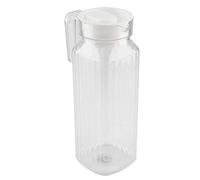 Jarra de acr¨ªlico para frigor¨ªfico con tapa y asa, botella de zumo acanalada a rayas, vaso, vajilla de agua, dispensador de hielo para bar y aplicaci¨®n en el hogar 1100ml