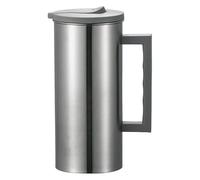 Jarra de agua - Acero cepillado, bebidas, recipiente mesa | 1,5 L Jarra térmica con tapa resistente y mango ergonómico, jarra moderna para café, cerveza, agua, té, bar, cocina Cas