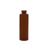 Jarra de barro de 200 ml, gres, rojo-marrón, boca: corcho