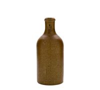 Jarra de barro de 500 ml, gres, cristal marrón, boca: cierre con alambre