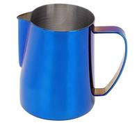 JARRA DE CAFÉ TITANIZE DE ACERO INOXIDABLE HACER LATTE ARTE PERFECTO CAFÉ EN CASA AZUL COLORIDO FÁCIL USO AGARRE CÓMODO (Azul)