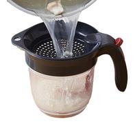 Jarra De Separadores De Grasa Para Salsa, Separador De Grasa De Salsa, Taza De Medición De Separador De Grasa Transparente, Skimmer De Grasa Con Salida Inferior, Tamiz De Separador De Salsa De Cocción