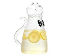 Jarra de vidrio 1800 ml Recipiente para Bebidas con Gatito Lindo