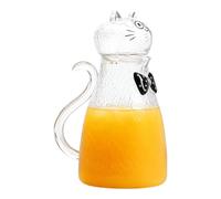 Jarra de Vidrio con Tapa 1800 ml Recipiente para Bebidas con Gatito Lindo