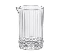 Jarra Elegante de Vidrio Transparente 780 ml - Colección America'20s de Bormioli Rocco con Acabado Geométrico y Brillo Premium