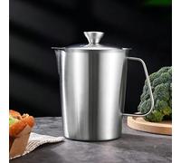 Jarra Medidora De Líquidos,Recipiente de Acero Inoxidable con Doble Escala Resistente al Calor,Utensilios de Medición para Cocina - para Hornear, Preparar, Cocina, Horno, Lavavajillas, Congelador, Hog