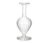 Jarrón de Cristal Transparente para Flores de 19 cm de Altura, Cuello cónico para decoración del hogar, alféizar de la Ventana, Regalo para Ella o él, centros de Mesa de Boda para decoración de Mesa,