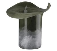 Jarrón de Vidrio Art Ambos - Cristal - Verde Brillante Mate - Altura 27 cm x diámetro 30 cm - Soplado artesanalmente - Jarrón de Cristal Hecho a Mano