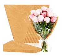 JarThenaAMCS Bolsas de papel kraft transparentes para ramo de flores, suministros de arreglos florales para San Valentín, boda, aniversario, día de la madre, floristería, 15.7 x 13.7 x 3.9 pulgadas,