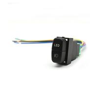 JASMKLX 1 Interruptor de Llave Doble Rojo for luz antiniebla, luz Diurna DRL, botón Compatible for Mitsubishi Pajero V73 V93 Lancer Outlander ASX L200(Led and Fog Light)