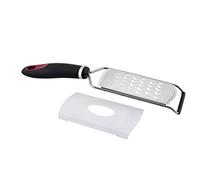 Jata AC32 - Rallador grueso Acero Inoxidable, Mango Ergonómico Silicona, Antideslizante, Apto Lavavajillas, Resistencia 240°, Negro