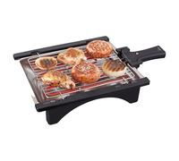 Jata Barbacoa eléctrica BQ95 2000 W sin humo parrilla 2 alturas bandeja antihumos 28x22 cm