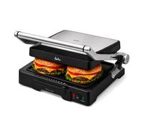 Jata Parrilla eléctrica GR1100 – Grill y plancha 2000W, placas 27,5×24 cm, tapa adaptable, 6 pos