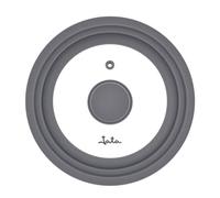 Jata Hogar T20 - Tapa de Sarten Universal de Cristal. Tapa Antisalpicaduras Multidiámetro: 20, 22 y 24 cm. Borde Silicona. APTA Microondas y Lavavajillas. Compatible con Ollas, Sartenes y Cacerolas
