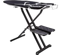 Tabla de planchar plegable XL Jata TP600. Superficie de planchado: 136 x 46 cm. Con ruedas y soporte para centros de planchado. Altura ajustable hasta 93 cm.