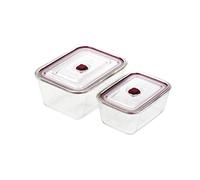 Jata HREC4205 - Recipientes Herméticos de Cristal, Capacidad de 800 y 3000 ml, Para alimentos sólidos y líquidos, Aptos para congelador, microondas, horno y lavavajillas, Libre de BPA,