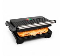 JATA JEGR1107 - Grill Eléctrico de Asar Doble 1000W, Sandwichera y Grill 180º, Placas Antiadherentes Sin PFOA, Apertura Total, Grill para Carne, Pescado y Paninis