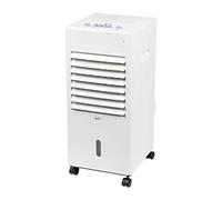JATA JVAC2003 - Climatizador Portátil, purificador y humidificador. Enfriador de aire. Evaporativo. 3 velocidades. 6 L. Acumuladores para hielo. Silencioso Blanco