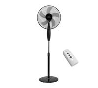 JATA JVVP3245 - Ventilador de Pie Silencioso 50W con Mando a Distancia, 5 Aspas 43 cm, 3 Velocidades, Oscilante, Altura Regulable, para Habitaciones hasta 30 m²