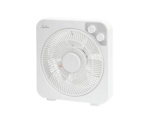 JATA JVVS3016 - Ventilador de Suelo Box Fan 45W con Temporizador 60 Minutos, 3 Velocidades, Rejilla Giratoria, Ventilador Silencioso 58 dB, 6 Aspas, Asa de Transporte, Bajo Consumo