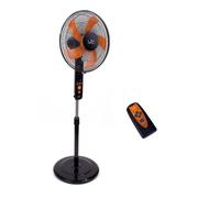 Jata Ventilador de Pie, 50 W, 5 Aspas de 45 cm de diámetro, Temporizador 7h, Oscilante, 3 Velocidades, Altura Ajustable 142 cm, Mando Distancia, Silencioso - VP3045