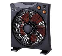 Jata VS3012 - Ventilador de Suelo Box Fan Silencioso 45 W, Ventilador de Caja con Rejilla Giratoria, Temporizador 120 Minutos, 3 Velocidades, Bajo Consumo, Asa de Transporte, Para Dormitorio, Salón