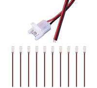JAUHOFOGEI 10piezas 2 Pin Conector de Tira LED, Cable de extensión 20 AWG con 15cm para 10mm de Ancho LED Monocolor Tira Luces, Máx amperios 5A, sin Soldadura