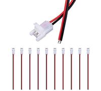 JAUHOFOGEI 10piezas 2 Pin Conector de Tira LED, Cable de extensión 20 AWG con 15cm para 8mm de Ancho LED Monocolor Tira Luces, Máx amperios 5A, sin Soldadura