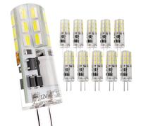 JAUHOFOGEI Bombilla LED G4 12V ac/dc Blanco Frio 6000K 1W sustituir Halógena G4 10W JC - Bombilla Campana Extractora G 4 - Mini Bombillas Lampara para Foco Lámpara de Techo - Pack de 10 Unidades