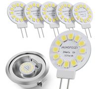 JAUHOFOGEI Bombilla LED G4 12V ac/dc Blanco Frio 6000K 2W sustituir Halógena G4 20W JC - Bombilla Campana Extractora G 4 - Mini Bombillas Lámpara para Foco - LED Light Bulb G 4 - Pack de 6 Unidades
