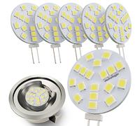 JAUHOFOGEI Bombilla LED G4 12V ac/dc Blanco Frio 6000K 2W sustituir Halógena G4 20W JC - Bombilla Campana Extractora G 4 - Mini Bombillas Lámpara para Foco - Pack de 6 Unidades