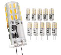 JAUHOFOGEI Bombilla LED G4 12V ac/dc Luz Calida 3000K 1W sustituir Halógena G4 10W JC T3 - Bombilla Campana Extractora G 4 - Mini Bombillas Lampara para Foco Lámpara de Techo - Pack de 10 Unidades