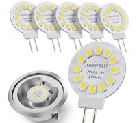JAUHOFOGEI Bombilla LED G4 24V 28V Blanco Frio 6000K 2W sustituir Halógena G4 20W JC - Mini Bombillas Lámpara para Foco - LED Light Bulb G 4 - Pack de 6 Unidades