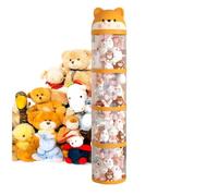 Jaula de almacenamiento de juguetes de peluche para muñecos de peluche | Torre dulce de capacidad con ruedas, porta pañuelos para decoración del hogar y organización para la decoración de la