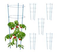 Relaxdays Jaula tomateras Set de 6 unidades 76 cm azul