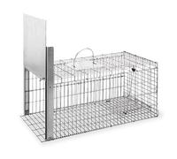 Jaula Trampa Caza Plegable GALVANIZADO, Ideal para Gatos, Zorros, MARTAS, GARDUÑAS, GINETAS 370 X 750 X 340 h