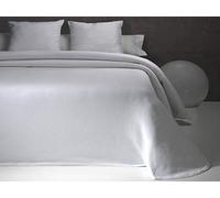 Javier Larrainzar Colcha Bouti Jacquard para Cama de 135, Modelo Joya, Color Blanco