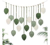 JAWAI Macrame Pared Tapiz Decorativo Pared Hoja de Macramé Hecha a Mano Tapices de Pared Tapiz de Macramé para Colgar en la Pared para Dormitorio, Sala de Estar, Restaurante