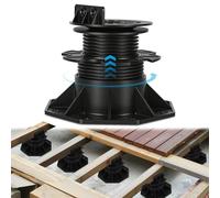 Jaxguom 10 rodamientos de altura ajustable, 70-145 mm para terrazas, subestructura, compensación de pendiente 5°, capacidad de carga fuerte, soporte para placas de terraza, WPC, madera, piedra