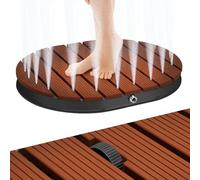 Jaxguom Ducha de jardín, 4 m, altura regulable, WPC, placa de ducha para exteriores, mezclador de agua fría/caliente, ducha de piscina con boquillas de cobre y bolsa de transporte, capacidad de carga
