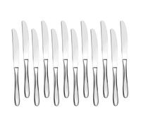 JAY - 11086003 - Pack de 12 Cuchillos de Mesa, Colección Ébano, 229 mm, Acero Inoxidable 18/10, Corte Preciso y Presencia Sólida para Mesas Exigentes, Fabricado en España