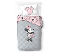 Jay Franco Disney Minnie One of a Kind Juego de Cama Infantil 100% algodón 135 x 200 cm Tamaño Cama Individual - Funda nórdica + Funda de Almohada 50 x 70 cm