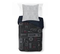Jay Franco Juego de cama infantil de Star Wars Darth Vader Empire - Juego de cama infantil supersuave con funda de almohada, solo funda de edredón (relleno no incluido), color negro