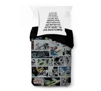 Jay Franco Juego de cama infantil de Star Wars Darth Vader, súper suave, con funda de almohada, solo funda de edredón (relleno no incluido), Luke Skywalker, Chewbacca, R2-D2, gris, 2 piezas individual