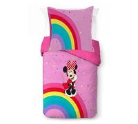 Jay Franco Juego de funda de edredón de 100% algodón con diseño de Minnie Mouse de Disney, incluye funda de almohada de 80 x 80 cm