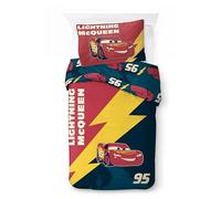 Jay Franco Kids Disney Cars Juego de Funda nórdica - Ropa de Cama 100% algodón Suave con Funda de Almohada, Producto con Licencia Oficial, Multicolor, 2 Piezas, Individual