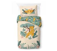 Jay Franco Kids Disney El Rey León Juego de Funda nórdica - Ropa de Cama Suave 100% algodón con Funda de Almohada, Producto con Licencia Oficial, Amarillo, 2 Piezas, Individual